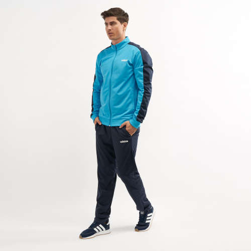 Original Men's ADIDAS ESSENTIALS BASICS TRACK SUIT Blue DV2471 Size Large