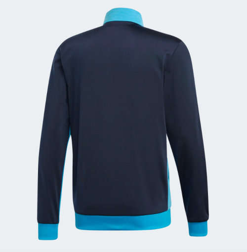 Original Men's ADIDAS ESSENTIALS BASICS TRACK SUIT Blue DV2471 Size Large