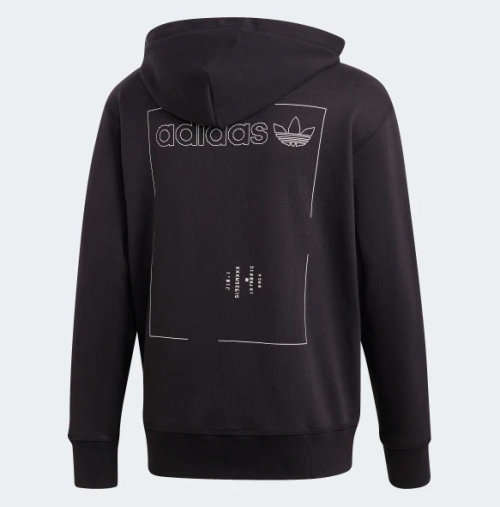 Original Men's adidas Kaval Full Zip Hoody Black DV1918 Size Large