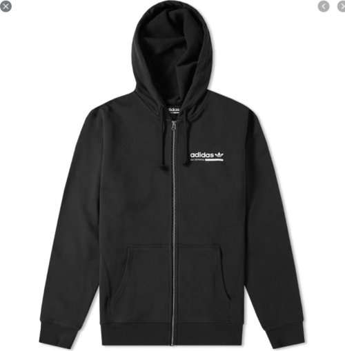 Original Men's adidas Kaval Full Zip Hoody Black DV1918 Size Large