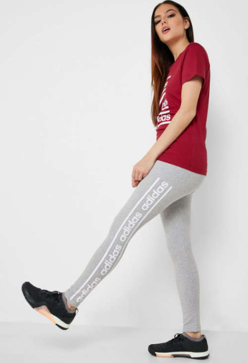 Original Women's adidas CELEBRATE THE 90S TIGHTS Grey/ White EH6488 Size Medium