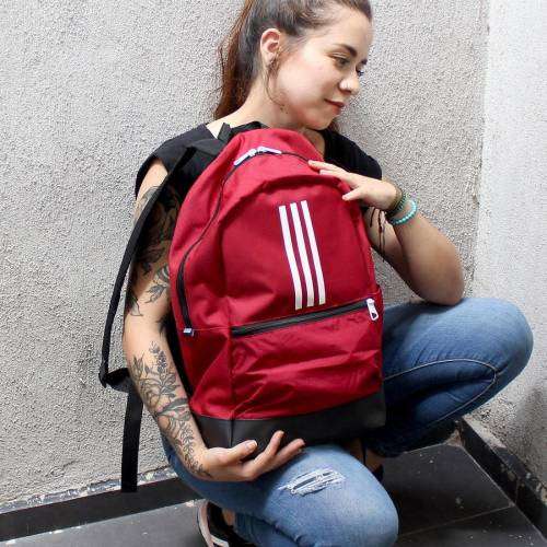 Original UNISEX adidas Classic 3 Stripes Backpack Maroon DZ8262