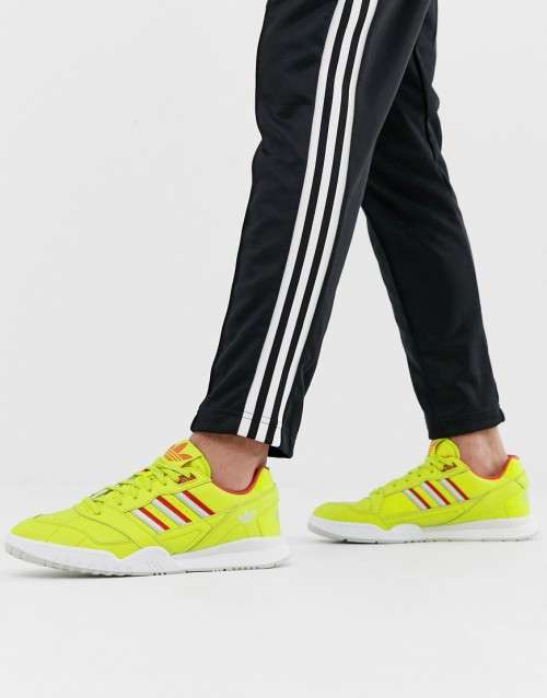 Original Mens adidas A.R Trainers Neon Yellow DB2736 UK 10 (SA 10)