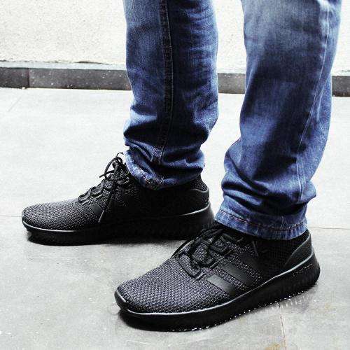 Original Men's adidas NEO Cloudfoam Ultimate Black BC0018 Size UK 7 (SA 7)