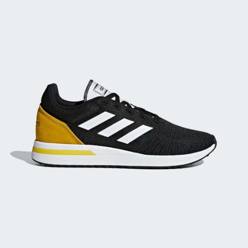 Original Mens adidas RUN 70S Knit Carbon Black/ Gold BD7961 Size UK 8 (SA 8)