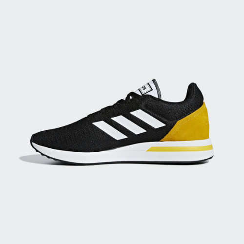 Original Mens adidas RUN 70S Knit Carbon Black/ Gold BD7961 Size UK 8 (SA 8)