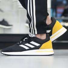Original Mens adidas RUN 70S Knit Carbon Black/ Gold BD7961 Size UK 8 (SA 8)