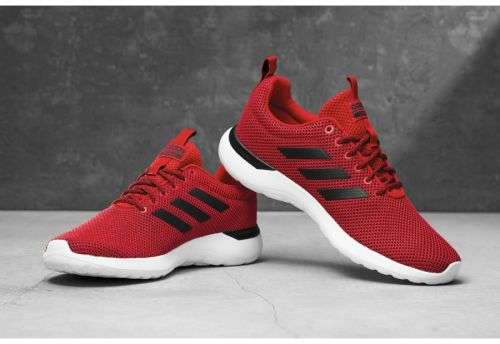 Original Men's adidas Lite Racer CLN  Active Red/ Carbon Black F34571 Size UK 8 (SA 8)