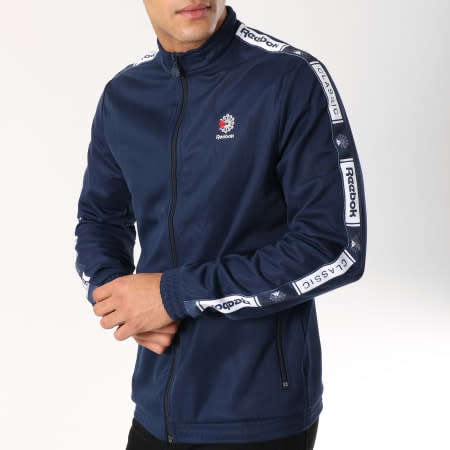 Original Men's Reebok Classics Taped Track Top Navy Blue DT8148 Size Large