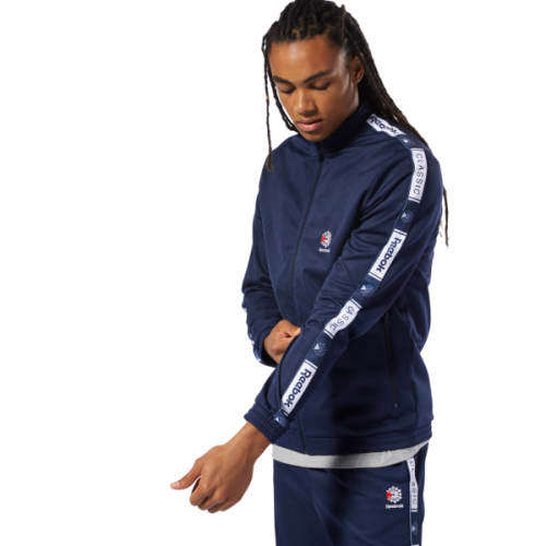 Original Men's Reebok Classics Taped Track Top Navy Blue DT8148 Size Large