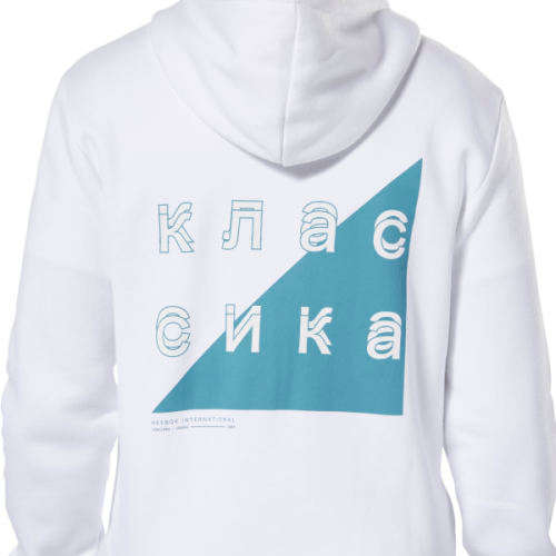 Original Men's Reebok Classics Winter Fleece Full Zip Hoodie White DT8188 Size Large