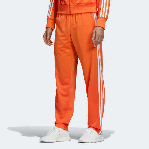 Original Men's adidas FIREBIRD TRACK PANTS Orange CL7844 Size Large