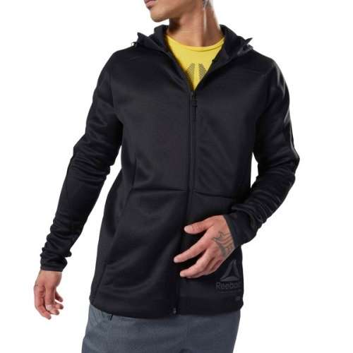 Original Men's Reebok One Series Spacer Full Zip Hoodie Black EC0978 Size Large