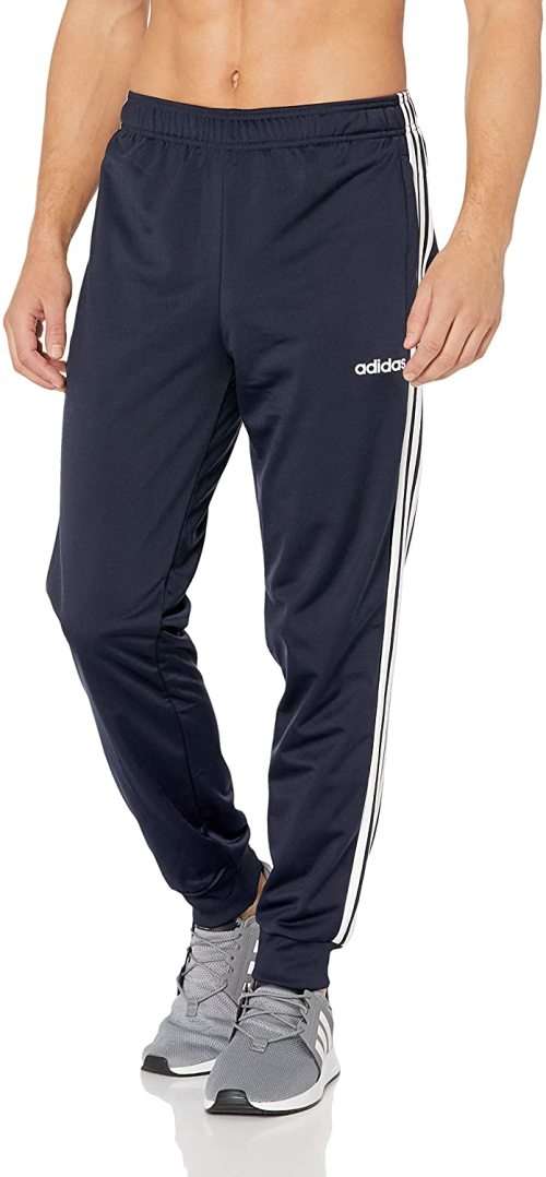 Original Men's adidas ESSENTIALS 3 STRIPES TRICOT TRACK PANT Navy Blue CK7669 Size XL