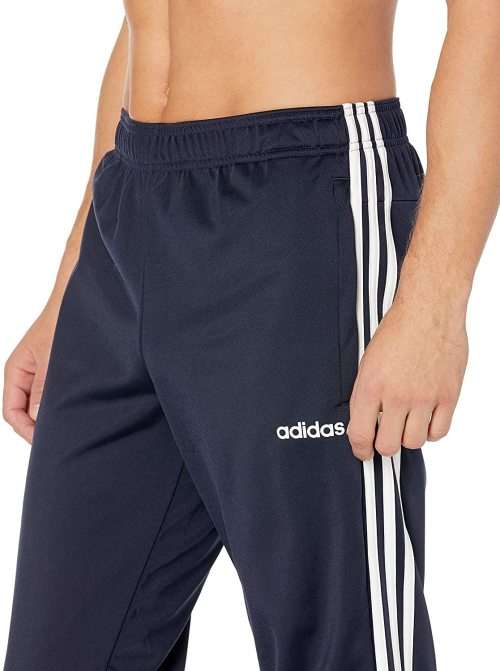 Original Men's adidas ESSENTIALS 3 STRIPES TRICOT TRACK PANT Navy Blue CK7669 Size XL