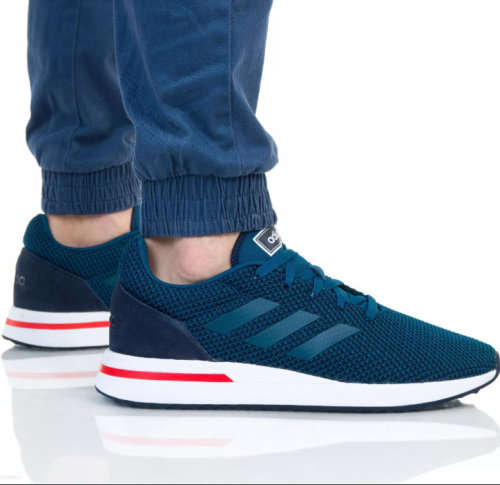 Original Mens adidas RUN 70S Blue F34820 Size UK 10 (SA 10)