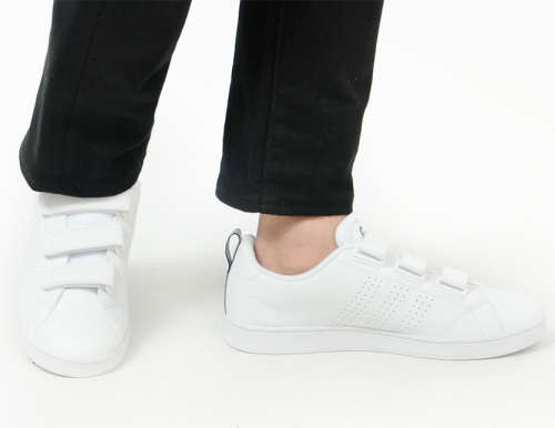 Original Men's adidas VS Advantage Clean Shoes All White AW5211 Size UK 10 (SA 10)