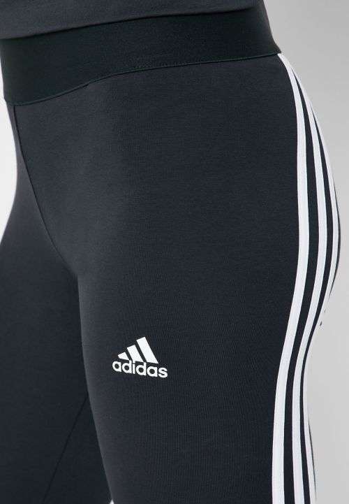 Original Women's adidas Asymmetrical 3-Stripes Tights Black DX7969 Size Medium