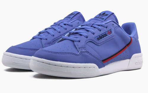 Original Women's adidas CONTINENTAL 80 Real Lilac/ Scarlet F97502 Size UK 4 (SA 4)