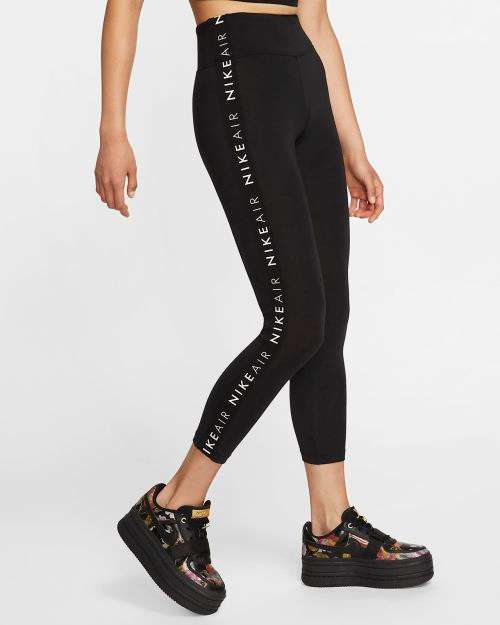 Original NIKE Womens Sportswear Nike Air Leggings Black BV4773 010 Size Medium