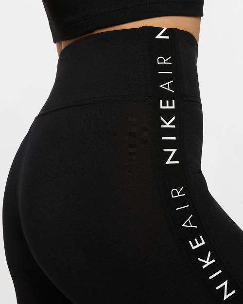 Original NIKE Womens Sportswear Nike Air Leggings Black BV4773 010 Size Medium