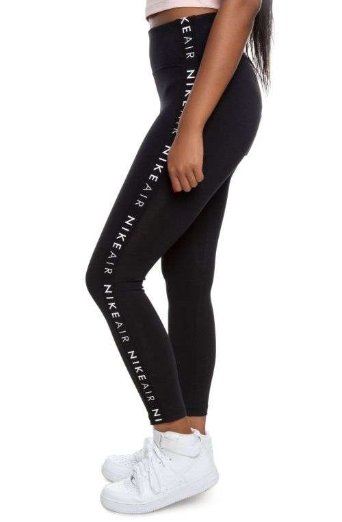 Original NIKE Womens Sportswear Nike Air Leggings Black BV4773 010 Size Medium
