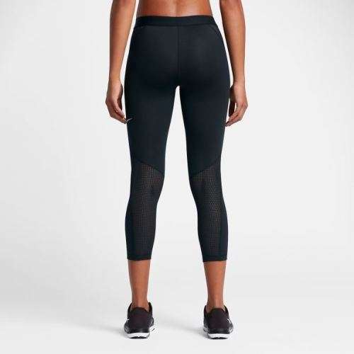 Original Womens NIKE PRO Hypercool Capri Pants Black/Platinum 831933 010 Size Large