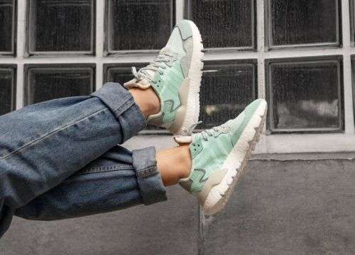 Original Women's adidas Nite Jogger Sneakers Ice Mint/Clear Mint F33837 Size UK 4 (SA 4)
