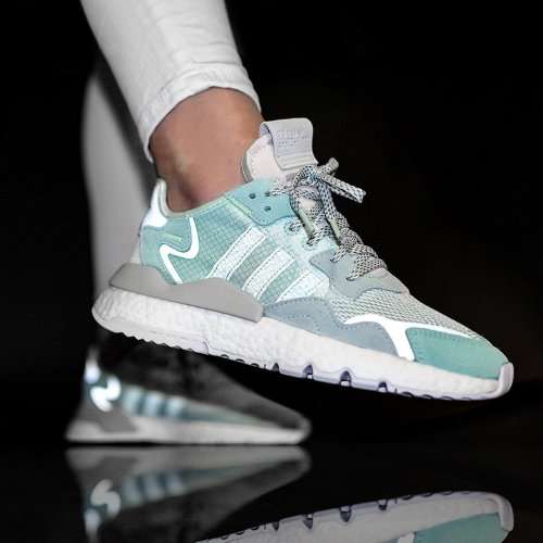 Original Women's adidas Nite Jogger Sneakers Ice Mint/Clear Mint F33837 Size UK 4 (SA 4)