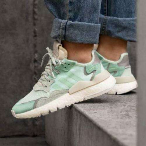 Original Women's adidas Nite Jogger Sneakers Ice Mint/Clear Mint F33837 Size UK 4 (SA 4)
