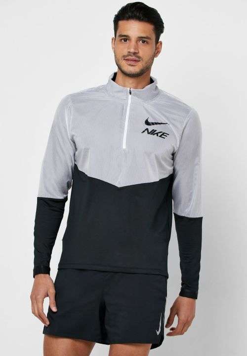 Original Mens NIKE Element 1/2 Zip Running Hybrid Top BV4725 010 Size Large