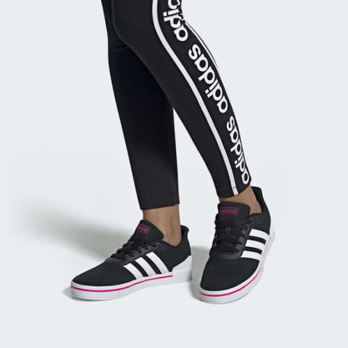 Original adidas Women HEAWIN Skate Boarding Black/ White/Pink EF0580 Size UK 7 (SA 7)