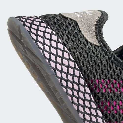 Original Women's adidas Deerupt Runner Core Olive/ Pink CG6092 Size UK 4 (SA 4)
