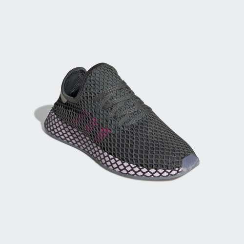 Original Women's adidas Deerupt Runner Core Olive/ Pink CG6092 Size UK 4 (SA 4)