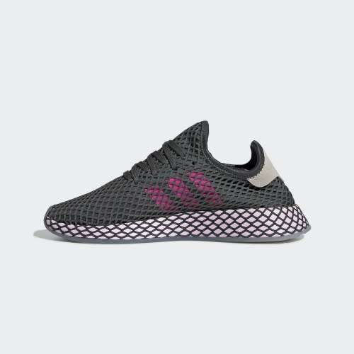 Original Women's adidas Deerupt Runner Core Olive/ Pink CG6092 Size UK 4 (SA 4)