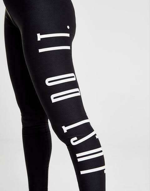 Original NIKE Womens POWER TRAINING  Just Do It Tights Black CJ5777 010 Size Medium