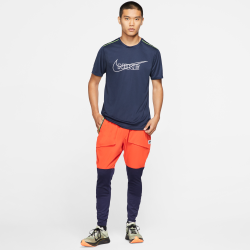 NIKE Men's Dri Fit Breathe Run Sports T-Shirt BV4645 451 Size Large