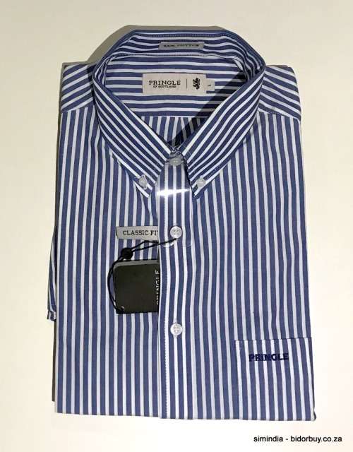 Original Mens PRINGLE Douglas Long Sleeves Classic Fit 100% Cotton INKWELL Size Large