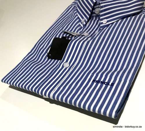 Original Mens PRINGLE Douglas Long Sleeves Classic Fit 100% Cotton INKWELL Size Large