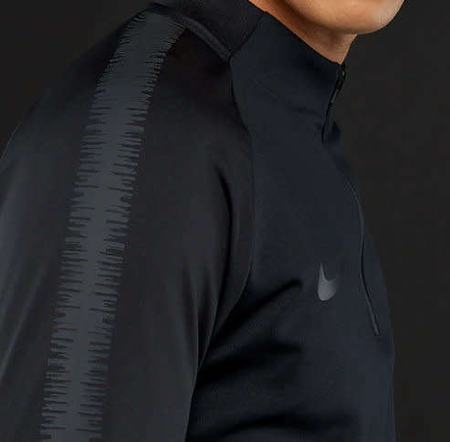 NIKE Men's Dry Squad Drill Top 1/2 Zip Warm (SLIM FIT) Black CJ3803 011 Size Medium