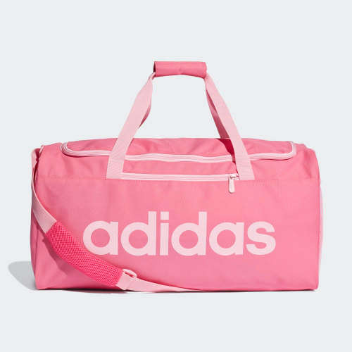Original Women's adidas LINEAR CORE DUFFEL BAG MEDIUM Pink DT8622