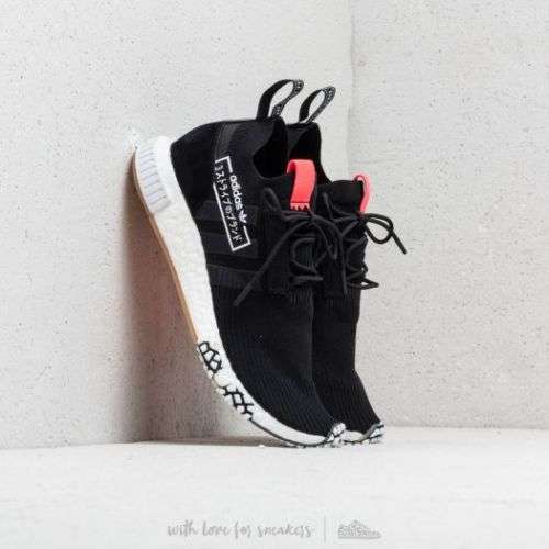adidas Men's NMD Racer Primeknit Core Black/ Pink BB7041 Size UK 11 (SA 11)