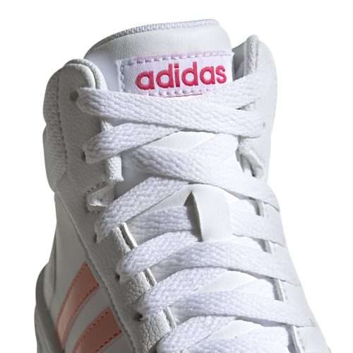 Original Women's adidas Hoops 2.0 Mid White/Orange EE6708 Size UK 5 (SA 5)