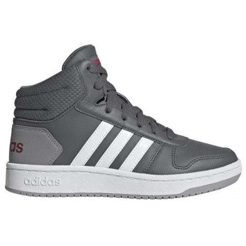 Original Women's adidas Hoops 2.0 Mid Grey/ White EE6709 Size UK 5 (SA 5)