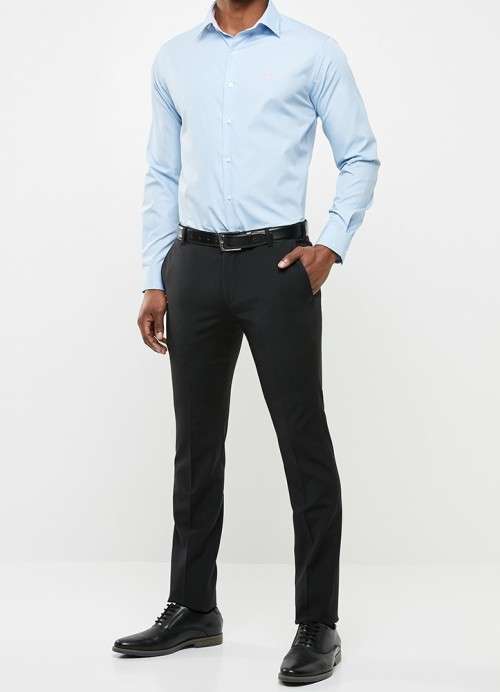 Original Mens PRINGLE MC Neill Long Sleeves Styled Fit 60% Cotton Cloud Blue Size Large