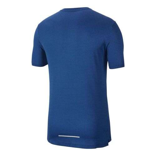 Original Nike DRI-FIT Short Sleeves Running Dry Miler Tech T Shirt Blue BV4699 438 Size Medium