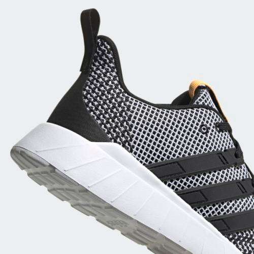 Original adidas UNISEX Questar Flow Core Black/ Cloud White/ Orange EE8212 Size UK 8 (SA 8)