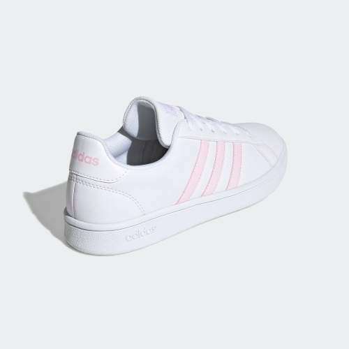 Original Women's adidas Grand Court Base Cloud White/ Clear Pink EE7480 Size UK 8 (SA 8)