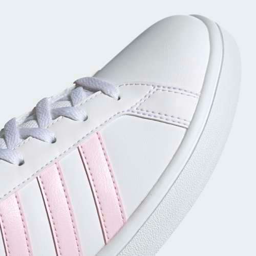 Original Women's adidas Grand Court Base Cloud White/ Clear Pink EE7480 Size UK 8 (SA 8)