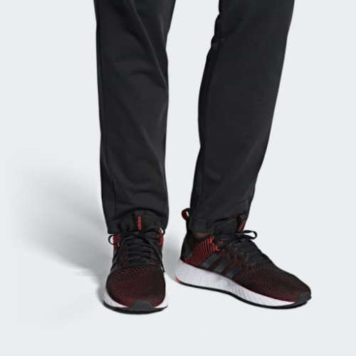 Original adidas Men's QUESTAR BYD Core Black/ Active Red F35041 Size UK 8 (SA 8)